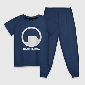 Детская пижама хлопок с принтом Black Mesa в Белгороде, 100% хлопок |  брюки и футболка прямого кроя, без карманов, на брюках мягкая резинка на поясе и по низу штанин
 | Тематика изображения на принте: alyx | black mesa | half life | half life 2 | халф лайф