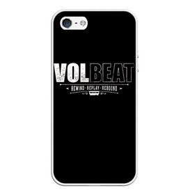 Чехол для iPhone 5/5S матовый с принтом Volbeat в Белгороде, Силикон | Область печати: задняя сторона чехла, без боковых панелей | Тематика изображения на принте: groove metal | hardcore | psychobilly | rebound | replay | rewind | volbeat | волбит