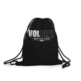 Рюкзак-мешок 3D с принтом Volbeat в Белгороде, 100% полиэстер | плотность ткани — 200 г/м2, размер — 35 х 45 см; лямки — толстые шнурки, застежка на шнуровке, без карманов и подкладки | groove metal | hardcore | psychobilly | rebound | replay | rewind | volbeat | волбит
