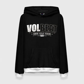 Женская толстовка 3D с принтом Volbeat в Белгороде, 100% полиэстер  | двухслойный капюшон со шнурком для регулировки, мягкие манжеты на рукавах и по низу толстовки, спереди карман-кенгуру с мягким внутренним слоем. | groove metal | hardcore | psychobilly | rebound | replay | rewind | volbeat | волбит