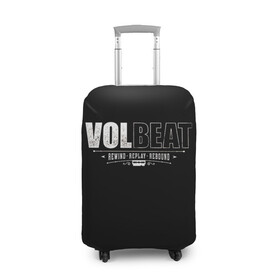 Чехол для чемодана 3D с принтом Volbeat в Белгороде, 86% полиэфир, 14% спандекс | двустороннее нанесение принта, прорези для ручек и колес | groove metal | hardcore | psychobilly | rebound | replay | rewind | volbeat | волбит