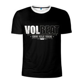 Мужская футболка 3D спортивная с принтом Volbeat в Белгороде, 100% полиэстер с улучшенными характеристиками | приталенный силуэт, круглая горловина, широкие плечи, сужается к линии бедра | groove metal | hardcore | psychobilly | rebound | replay | rewind | volbeat | волбит