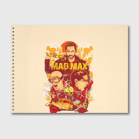 Альбом для рисования с принтом Безумный Макс в Белгороде, 100% бумага
 | матовая бумага, плотность 200 мг. | mad max. боевик | байкер | бандит | постапокалипсис | пустыня