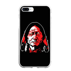 Чехол для iPhone 7Plus/8 Plus матовый с принтом Cherokee в Белгороде, Силикон | Область печати: задняя сторона чехла, без боковых панелей | Тематика изображения на принте: cherokee | indian | indians face | индеец | лицо индейца