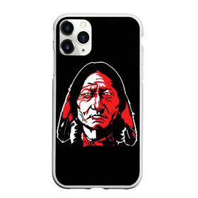 Чехол для iPhone 11 Pro Max матовый с принтом Cherokee в Белгороде, Силикон |  | Тематика изображения на принте: cherokee | indian | indians face | индеец | лицо индейца