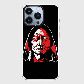 Чехол для iPhone 13 Pro с принтом Cherokee в Белгороде,  |  | Тематика изображения на принте: cherokee | indian | indians face | индеец | лицо индейца