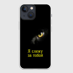 Чехол для iPhone 13 mini с принтом Следящий кошачий глаз в Белгороде,  |  | кот в темноте | кошачий глаз