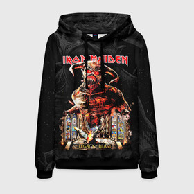 Мужская толстовка 3D с принтом Iron Maiden в Белгороде, 100% полиэстер | двухслойный капюшон со шнурком для регулировки, мягкие манжеты на рукавах и по низу толстовки, спереди карман-кенгуру с мягким внутренним слоем. | Тематика изображения на принте: heavy metal | iron maiden | metal | айрон мейден | группы | метал | музыка | рок | хеви метал