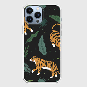 Чехол для iPhone 13 Pro Max с принтом Тропический тигр в Белгороде,  |  | tiger | гепард | дикие кошки | животные | кот | кошки | пантера | тигр | тигры