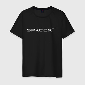Мужская футболка хлопок с принтом SPACEX - ИЛОН МАСК (НА СПИНЕ). в Белгороде, 100% хлопок | прямой крой, круглый вырез горловины, длина до линии бедер, слегка спущенное плечо. | elon musk | spacex | американский предприниматель | изобретатель | илон маск | инвестор | инженер