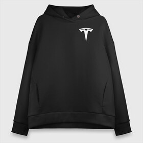 Женское худи Oversize хлопок с принтом TESLA - ИЛОН МАСК (НА СПИНЕ) в Белгороде, френч-терри — 70% хлопок, 30% полиэстер. Мягкий теплый начес внутри —100% хлопок | боковые карманы, эластичные манжеты и нижняя кромка, капюшон на магнитной кнопке | elon musk | tesla | американский предприниматель | изобретатель | илон маск | инвестор | инженер | старлинк | тесла