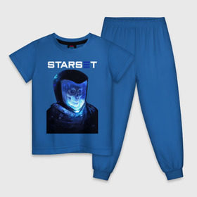 Детская пижама хлопок с принтом Starset в Белгороде, 100% хлопок |  брюки и футболка прямого кроя, без карманов, на брюках мягкая резинка на поясе и по низу штанин
 | Тематика изображения на принте: astronaut | logo | rock | skull | space | starset | космонавт | космос | лого | рок | старсет | череп