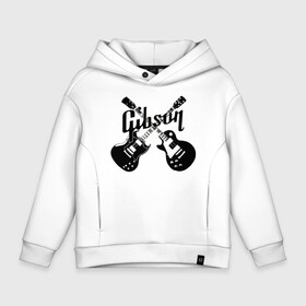 Детское худи Oversize хлопок с принтом Gibson в Белгороде, френч-терри — 70% хлопок, 30% полиэстер. Мягкий теплый начес внутри —100% хлопок | боковые карманы, эластичные манжеты и нижняя кромка, капюшон на магнитной кнопке | custom guitar | gibson | gibson usa | grover | guitar | hard rock | les paul | lespol | metal | punk | rock | sg | sg300 | sg400 | гибсон | гитара | гитары | лес пол | леспаул | леспол | панк | рок | хард рок | хардрок