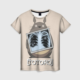 Женская футболка 3D с принтом My Neighbor Totoro рентген в Белгороде, 100% полиэфир ( синтетическое хлопкоподобное полотно) | прямой крой, круглый вырез горловины, длина до линии бедер | anime | hayao miyazaki | japanese | meme | miyazaki | piano | studio ghibli | tokyo | totoro | гибли | котобус | мой | сосед | сусуватари | тонари | тоторо | хаяо миядзаки