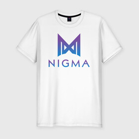 Мужская футболка хлопок Slim с принтом Nigma esports в Белгороде, 92% хлопок, 8% лайкра | приталенный силуэт, круглый вырез ворота, длина до линии бедра, короткий рукав | gh | kuroky | mind_control | miracle | nigma | w33 | виха | гх | джиейч | дота | дота 2 | игра | интернешнл | киберспорт | куро | майнд контрол | миракл | нигма