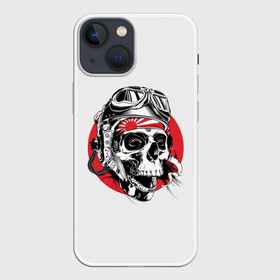 Чехол для iPhone 13 mini с принтом Череп в Белгороде,  |  | Тематика изображения на принте: skull | камикадзе | кости | очки | череп