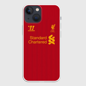 Чехол для iPhone 13 mini с принтом Джеррард Ливерпуль ретро в Белгороде,  |  | champions | football | gerrard | liverpool | soccer | uefa | world cup | джеррард | ливер | ливерпуль | лига чемпионов | ретро | стивен джеррард | форма | формы | футбол