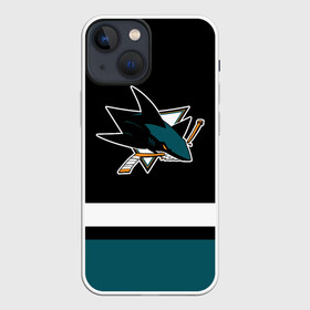 Чехол для iPhone 13 mini с принтом Сан Хосе Шаркс в Белгороде,  |  | hockey | nhl | san jose | san jose sharks | sharks | usa | нхл | сан хосе | сан хосе шаркс | спорт | сша | хоккей | шайба | шаркс