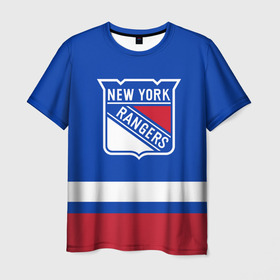 Мужская футболка 3D с принтом Нью-Йорк Рейнджерс НХЛ в Белгороде, 100% полиэфир | прямой крой, круглый вырез горловины, длина до линии бедер | hockey | new york | new york rangers | nhl | rangers | usa | нхл | нью йорк | нью йорк рейнджерс | рейнджерс | спорт | сша | хоккей | шайба
