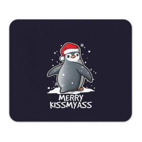 Коврик для мышки прямоугольный с принтом Santa penguin в Белгороде, натуральный каучук | размер 230 х 185 мм; запечатка лицевой стороны | Тематика изображения на принте: christmas | claus | jingle | merry | santa | елка | игрушки | клаус | клюв | колокольчик | новый год | олени | пингвин | подарок | праздник | рождество | санта | снег | снежинки | шапка