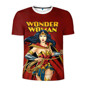 Мужская футболка 3D спортивная с принтом Wonder Woman в Белгороде, 100% полиэстер с улучшенными характеристиками | приталенный силуэт, круглая горловина, широкие плечи, сужается к линии бедра | Тематика изображения на принте: dc comics | justice league | shtatjl | superhero | wonder woman | лига справедливости | чудо женщина