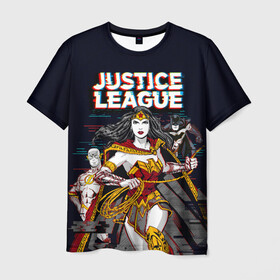 Мужская футболка 3D с принтом Justice League в Белгороде, 100% полиэфир | прямой крой, круглый вырез горловины, длина до линии бедер | batman | bruce wayne | dc comics | justice league | shtatjl | superhero | the flash | wonder woman | бэтмен | лига справедливости | флэш | чудо женщина