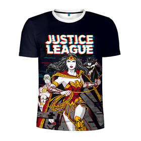 Мужская футболка 3D спортивная с принтом Justice League в Белгороде, 100% полиэстер с улучшенными характеристиками | приталенный силуэт, круглая горловина, широкие плечи, сужается к линии бедра | Тематика изображения на принте: batman | bruce wayne | dc comics | justice league | shtatjl | superhero | the flash | wonder woman | бэтмен | лига справедливости | флэш | чудо женщина