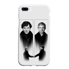 Чехол для iPhone 7Plus/8 Plus матовый с принтом Sherlock в Белгороде, Силикон | Область печати: задняя сторона чехла, без боковых панелей | 221b | bbc | benedict cumberbatch | john watson | mark gatiss | martin freeman | sherlock holmes | steven moffat | бейкер | джон ватсон | мориарти | стрит | шерлок