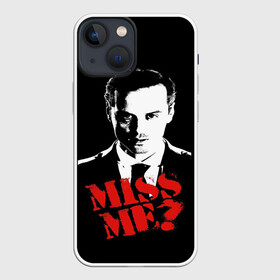 Чехол для iPhone 13 mini с принтом Miss me в Белгороде,  |  | 221b | bbc | benedict cumberbatch | john watson | mark gatiss | martin freeman | sherlock holmes | steven moffat | бейкер | джон ватсон | мориарти | стрит | шерлок