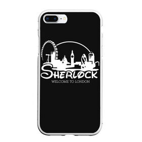 Чехол для iPhone 7Plus/8 Plus матовый с принтом Sherlock в Белгороде, Силикон | Область печати: задняя сторона чехла, без боковых панелей | 221b | bbc | benedict cumberbatch | john watson | mark gatiss | martin freeman | sherlock holmes | steven moffat | бейкер | джон ватсон | мориарти | стрит | шерлок