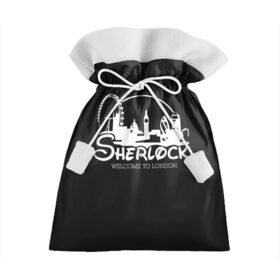 Подарочный 3D мешок с принтом Sherlock в Белгороде, 100% полиэстер | Размер: 29*39 см | Тематика изображения на принте: 221b | bbc | benedict cumberbatch | john watson | mark gatiss | martin freeman | sherlock holmes | steven moffat | бейкер | джон ватсон | мориарти | стрит | шерлок