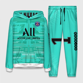 Женский костюм 3D (с толстовкой) с принтом Navas GK away 19 20 в Белгороде,  |  | champions | france | jordan | league | navas | paris | psg | лига чемпионов | навас | париж | псж