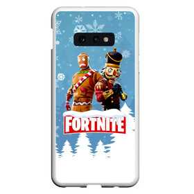 Чехол для Samsung S10E с принтом Новогодний Fortnite в Белгороде, Силикон | Область печати: задняя сторона чехла, без боковых панелей | 2020 | christmas | fortnite | fortnite 2 | fortnite chapter 2 | fortnite2 | fortnite: chapter 2 | new year | snow | winter | игры | новогодний | новый год | фортнайт | фортнайт 2