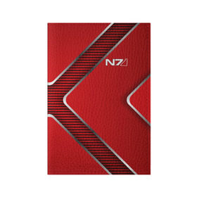 Обложка для паспорта матовая кожа с принтом Mass Effect N7 в Белгороде, натуральная матовая кожа | размер 19,3 х 13,7 см; прозрачные пластиковые крепления | Тематика изображения на принте: 