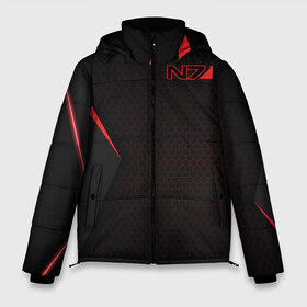 Мужская зимняя куртка 3D с принтом Mass Effect N7 в Белгороде, верх — 100% полиэстер; подкладка — 100% полиэстер; утеплитель — 100% полиэстер | длина ниже бедра, свободный силуэт Оверсайз. Есть воротник-стойка, отстегивающийся капюшон и ветрозащитная планка. 

Боковые карманы с листочкой на кнопках и внутренний карман на молнии. | andromeda | bioware | n7 | shepard | shooter | геты | жнецы | инженер | масс эффект | разведчик | солдат | страж | цербер | штурмовик | шутер