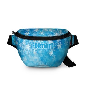 Поясная сумка 3D с принтом Fortnite Новогодний в Белгороде, 100% полиэстер | плотная ткань, ремень с регулируемой длиной, внутри несколько карманов для мелочей, основное отделение и карман с обратной стороны сумки застегиваются на молнию | 