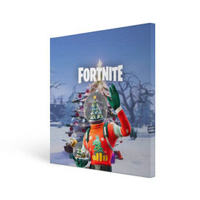 Холст квадратный с принтом Fortnite Новогодний в Белгороде, 100% ПВХ |  | Тематика изображения на принте: christmas | epic games | fortnite | игры | новый год | рождество | фортнайт