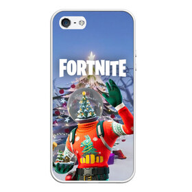 Чехол для iPhone 5/5S матовый с принтом Fortnite Новогодний в Белгороде, Силикон | Область печати: задняя сторона чехла, без боковых панелей | christmas | epic games | fortnite | игры | новый год | рождество | фортнайт