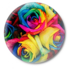 Значок с принтом Разноцветные розы в Белгороде,  металл | круглая форма, металлическая застежка в виде булавки | букет | букеты | природа | природный | разноцветная | разноцветные | растение | растения | роза | розочка | розочки | розы | флора | цветной | цветные | цветок | цветочек | цветочки | цветы