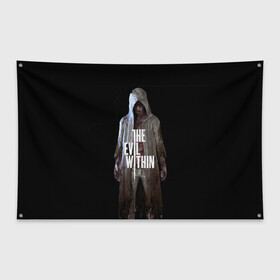 Флаг-баннер с принтом The evil within в Белгороде, 100% полиэстер | размер 67 х 109 см, плотность ткани — 95 г/м2; по краям флага есть четыре люверса для крепления | theevilwithin | игра | рувик | хоррор