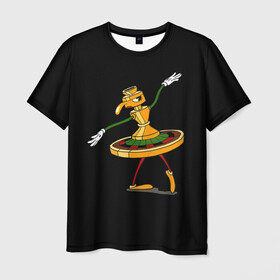 Мужская футболка 3D с принтом Cuphead в Белгороде, 100% полиэфир | прямой крой, круглый вырез горловины, длина до линии бедер | cuphead | босс | рулетка