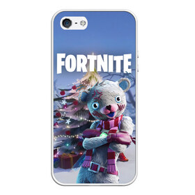 Чехол для iPhone 5/5S матовый с принтом Fortnite Новогодний в Белгороде, Силикон | Область печати: задняя сторона чехла, без боковых панелей | christmas | epic games | fortnite | игры | новый год | рождество | фортнайт