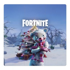 Магнитный плакат 3Х3 с принтом Fortnite Новогодний в Белгороде, Полимерный материал с магнитным слоем | 9 деталей размером 9*9 см | christmas | epic games | fortnite | игры | новый год | рождество | фортнайт