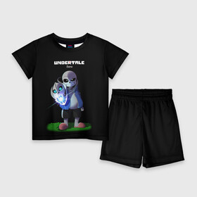 Детский костюм с шортами 3D с принтом UNDERTALE в Белгороде,  |  | chara | frisk | sans | undertale | андертале | андертейл | игра | подземная история | подземная сказка | санс | ундертале | фриск | чара