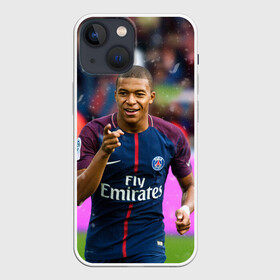 Чехол для iPhone 13 mini с принтом Килиан Мбаппе в Белгороде,  |  | champions | football | mbappe | psg | soccer | uefa | world cup | килиан мбаппе | лига чемпионов | мбаппе | пари сен жермен | псж | форма | формы | футбол