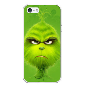 Чехол для iPhone 5/5S матовый с принтом The Grinch в Белгороде, Силикон | Область печати: задняя сторона чехла, без боковых панелей | Тематика изображения на принте: christmas | claus | grinch stole | how the | jingle | merry | santa | гринч | гуманоид | диккенс | ктоград | олени | рождество | снежинки | чарльз