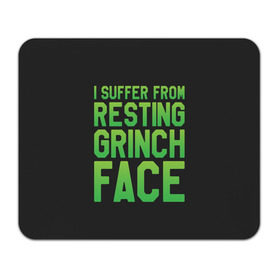 Коврик для мышки прямоугольный с принтом Grinch Face в Белгороде, натуральный каучук | размер 230 х 185 мм; запечатка лицевой стороны | Тематика изображения на принте: 