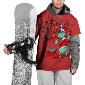 Накидка на куртку 3D с принтом Гринч в Белгороде, 100% полиэстер |  | Тематика изображения на принте: christmas | claus | grinch stole | how the | jingle | merry | santa | гринч | гуманоид | диккенс | ктоград | олени | рождество | снежинки | чарльз