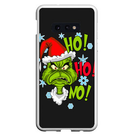 Чехол для Samsung S10E с принтом Grinch Face No! No! No! в Белгороде, Силикон | Область печати: задняя сторона чехла, без боковых панелей | christmas | claus | grinch stole | how the | jingle | merry | santa | гринч | гуманоид | диккенс | ктоград | олени | рождество | снежинки | чарльз