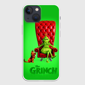 Чехол для iPhone 13 mini с принтом The Grinch в Белгороде,  |  | christmas | claus | grinch stole | how the | jingle | merry | santa | гринч | гуманоид | диккенс | ктоград | олени | рождество | снежинки | чарльз
